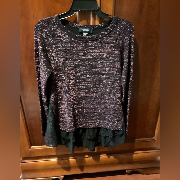 NWT Karen Kane Women's Black and Purple Top Size XSmall - Picture 1 of 9